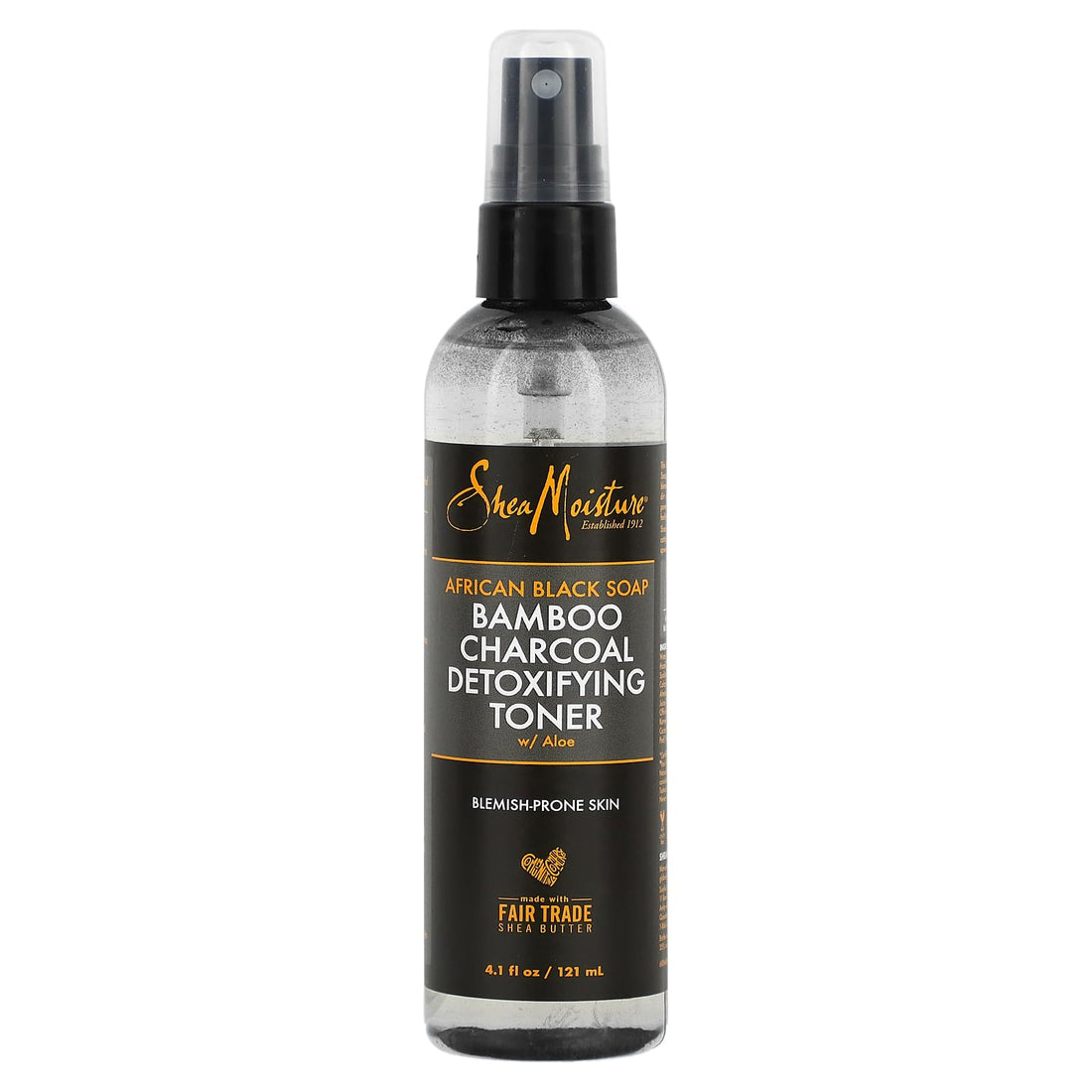 African Black Soap Bamboo Charcoal Detoxifying Toner with Aloe (4.5 Fluid Ounces)