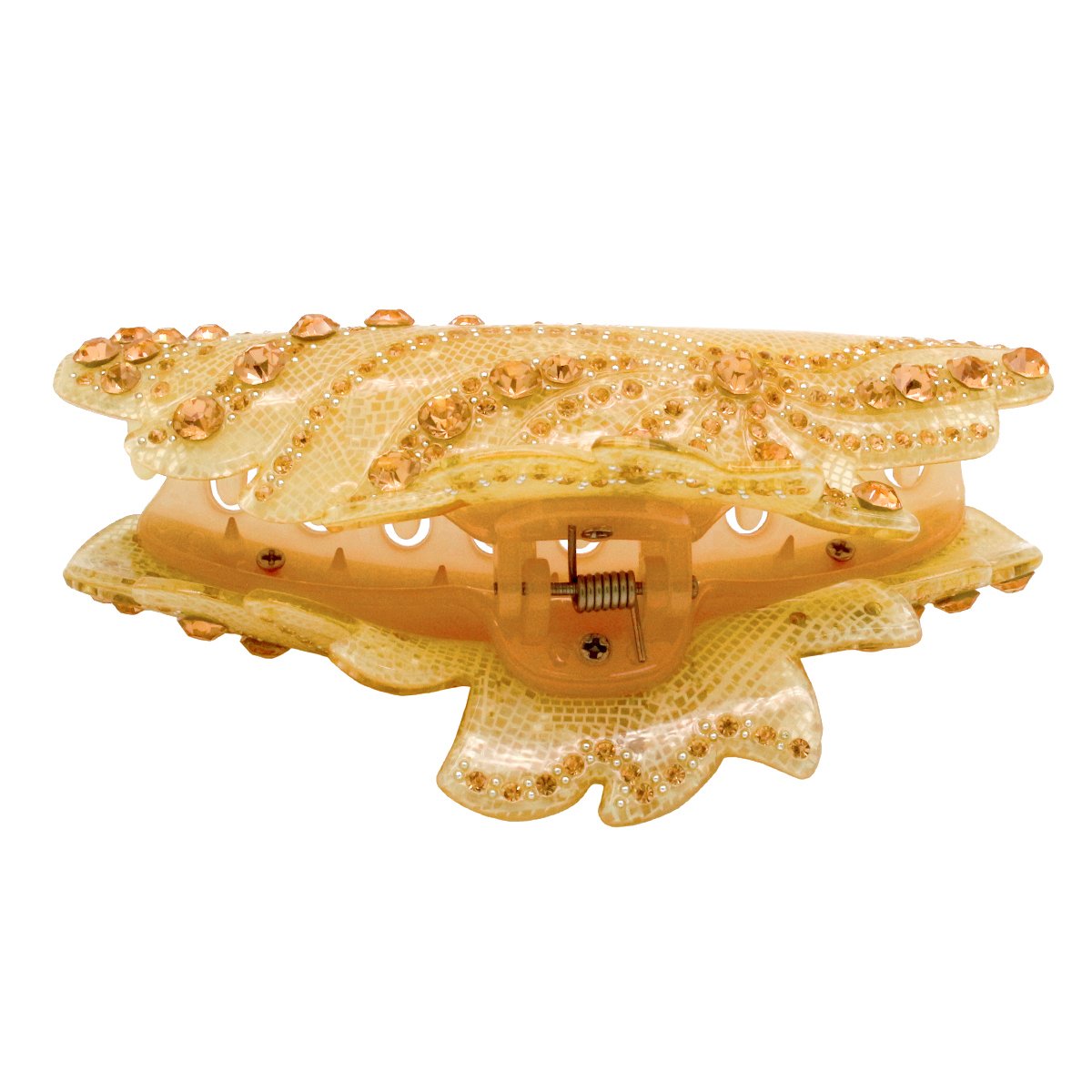 Fashion & Lifestyle 5-inch Hair Claw Jaw Clip for Women and Girls, X-Large - Pretty Strong Clamp Non-Slip Barrette Hair Updo Grip Bath Accessories for Thick Hair, Champagne Gold