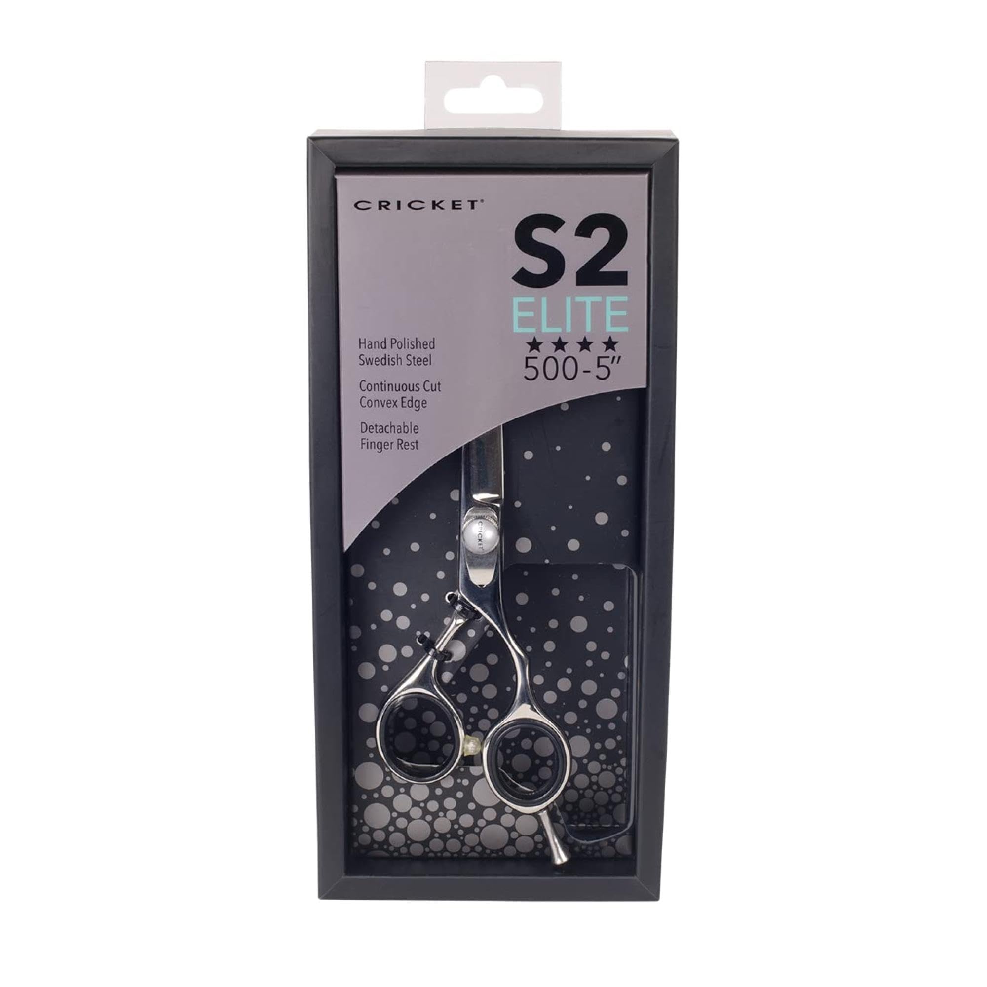 Cricket S-2 500 Carded Professional Offset Hair Shear, 5 Inch, 2.88 Ounce