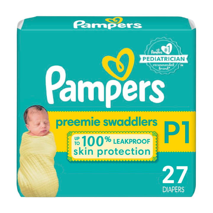 Pampers Swaddlers Diapers - Preemie - 27 ct