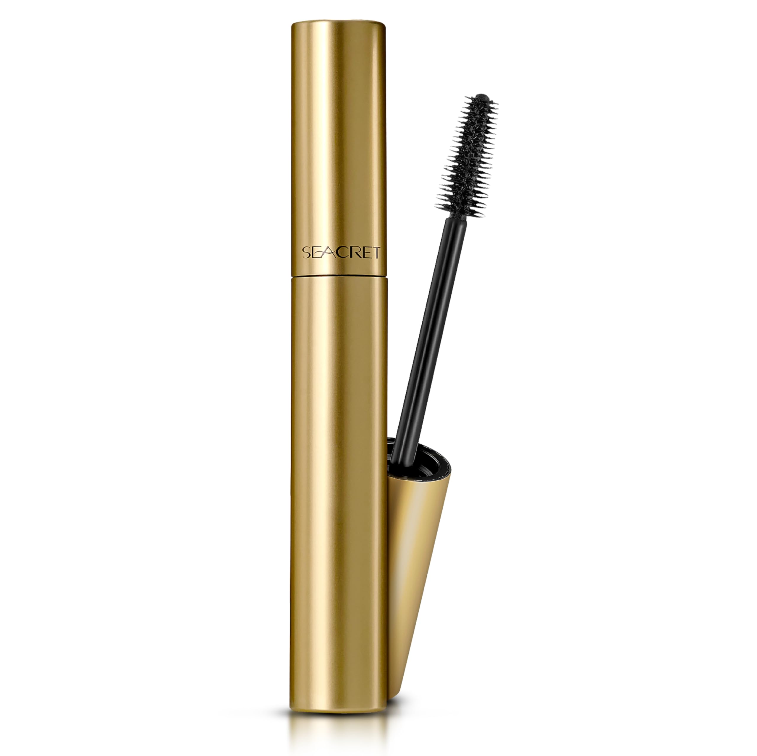 SEACRET - Minerals From The Dead Sea, Non Smudge, Volumizing Black Mascara, Cone Brush 0.28 OZ.