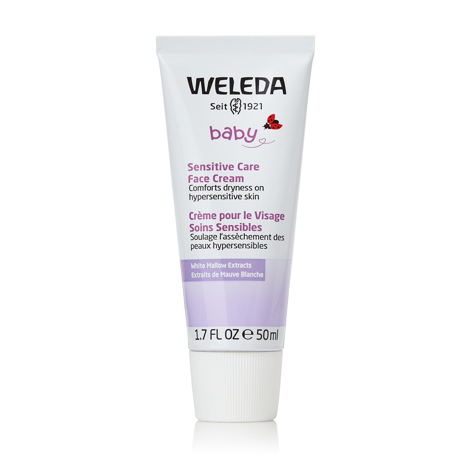 Weleda Baby Sensitive Care Face Cream, 1.7 Fluid Ounce, Plant Rich Moisturizer with White Mallow, Pansy and Sweet Almond Oil
