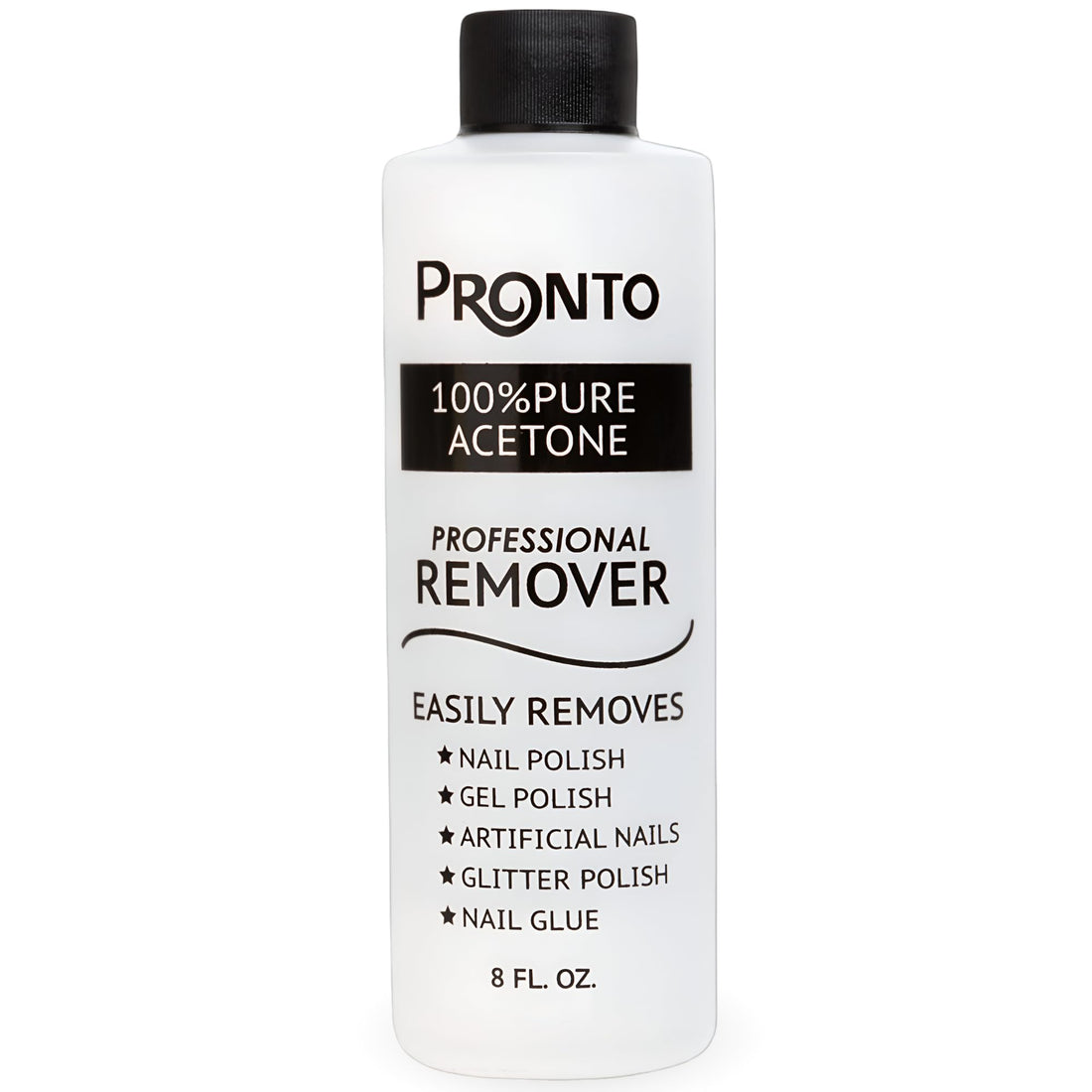 Pronto 100% Acetone Gel Nail Polish Remover - Gel Polish Remover for Nails | Acetone Nail Polish Remover For Nails for Removal of Glue, Gel, Acrylic & Dip | Gel Polish Remover, 8 Fl oz