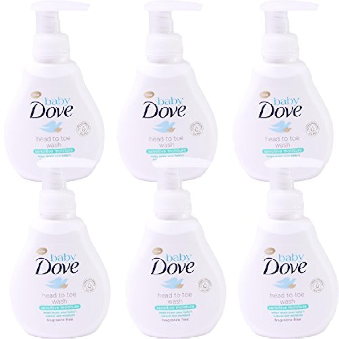 Baby Dove Head to Toe Wash, Sensitive Moisture, 6.76 Ounce (Pack of 6)