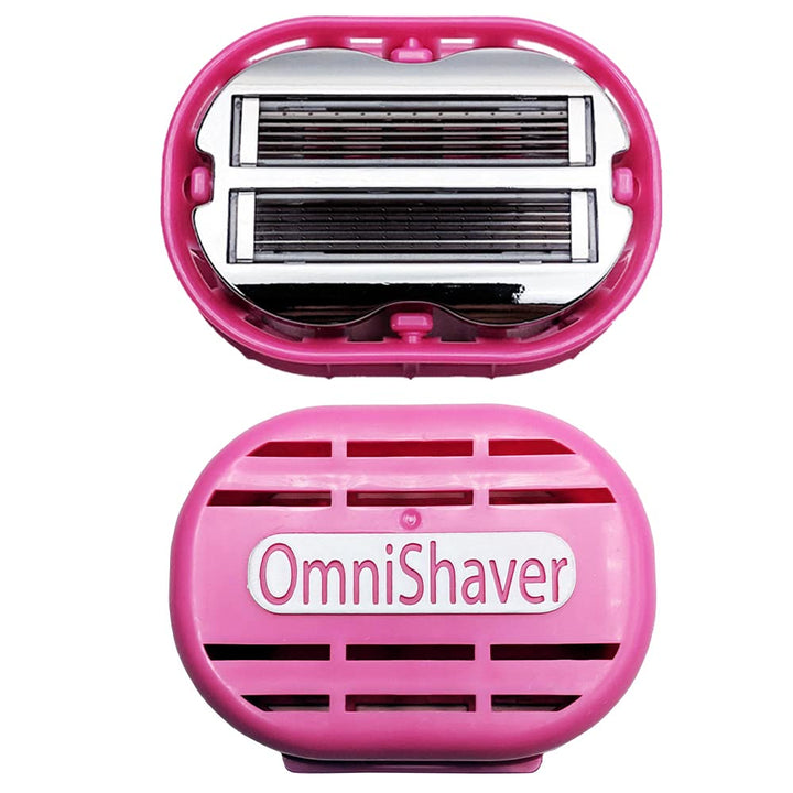 Premium Omnishaver with Pink Travel Case - The Fastest Way to Shave Head, Legs, Arms, Body, an Alternative to Disposable Shaving Razors Self Cleans & Strops During Use | Bald Head Shaver for Women