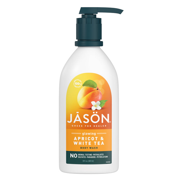 JASON NATURAL PRODUCTS BODY WASH,APRICOT SATIN, 30 FZ