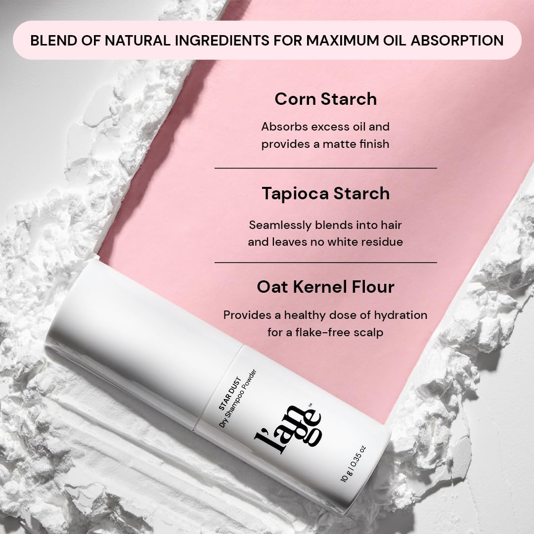 L'ANGE HAIR Star Dust Dry Shampoo Powder | Volumizing Travel Size Dry Shampoo for Women & Men | Helps Refresh Hair Between Washes | Doesn’t Leave Residue | Alcohol Free, Sulfate Free, Paraben Free