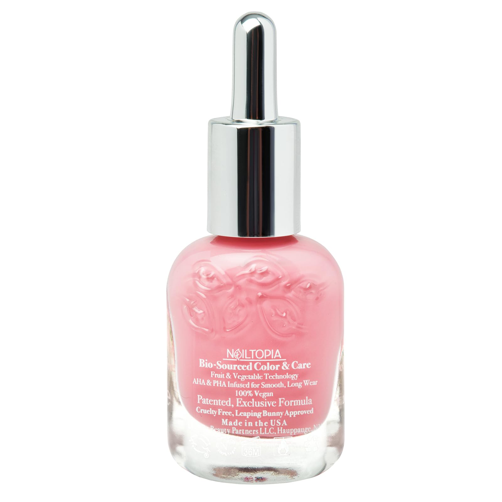Nailtopia - Plant-Based Chip Free Nail Lacquer - Non Toxic, Bio-Sourced, Long-Lasting, Strengthening Polish - Uptown Girl (Light Pink) - 0.41oz