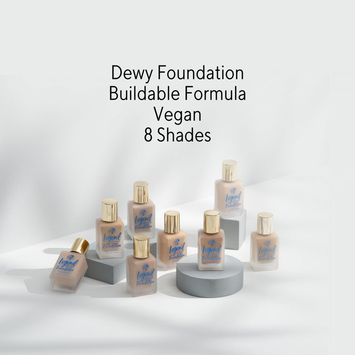 W7 | Legend Long-Lasting Liquid Foundation | Rich and Creamy Formula | Full Coverage with a Matte Finish | Available in 4 Shades | Natural Beige | Cruelty Free, Vegan Makeup by W7 Cosmetics