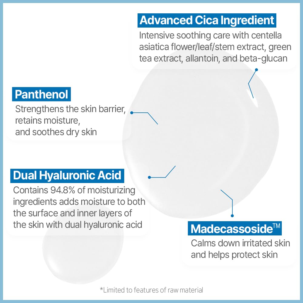 ETUDE SoonJung Cica Calming Ampoule Essence 50ml(1.69fl.oz) | Intensive Hydrating & Soothing Ampoule Essence for Sensitive Skin | Korean Skin Care