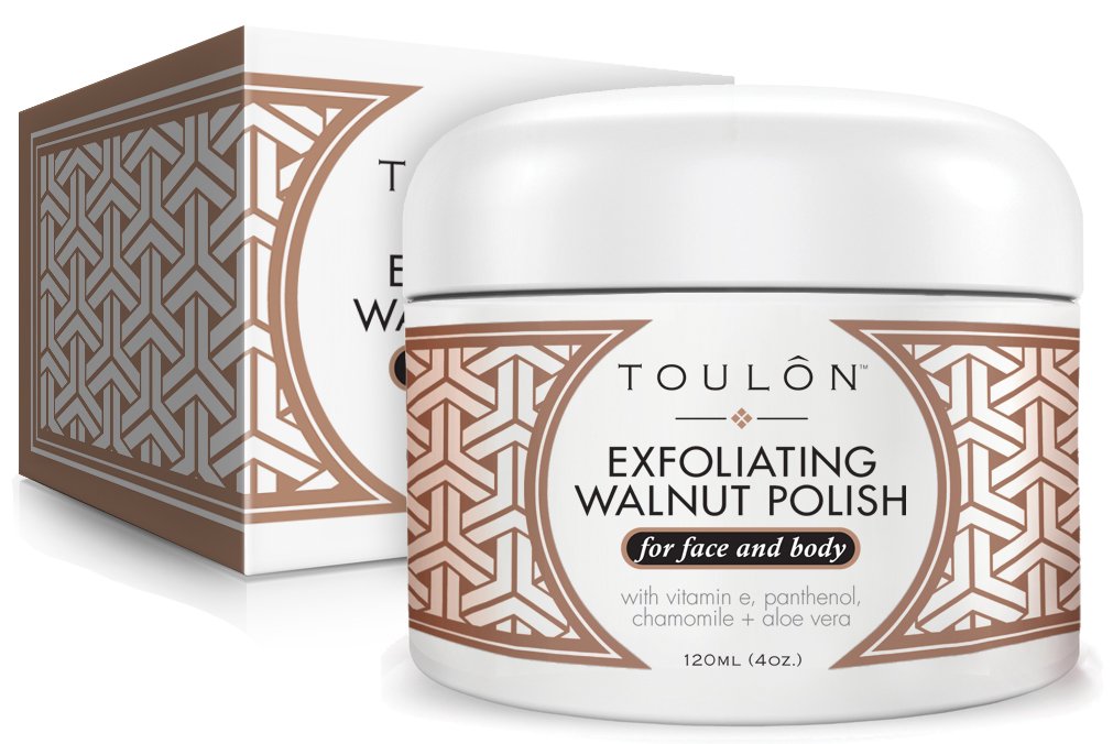 Natural Exfoliating Facial Scrub. Exfoliator Walnut Scrub for Face & Body. Great to Exfoliate for Men and Women and Treat Acne Prone Skin. Free Gift/No Risk
