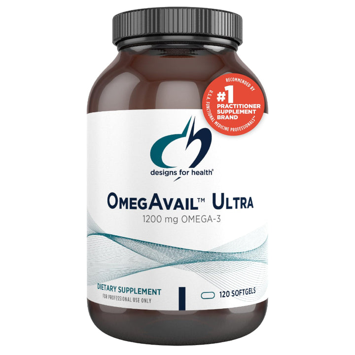Designs for Health OmegAvail Ultra TG Fish Oil 1200mg - Triglyceride Form Omega 3 Fish Oil Supplement with DHA/EPA - No Fishy Aftertaste (120 Softgels)