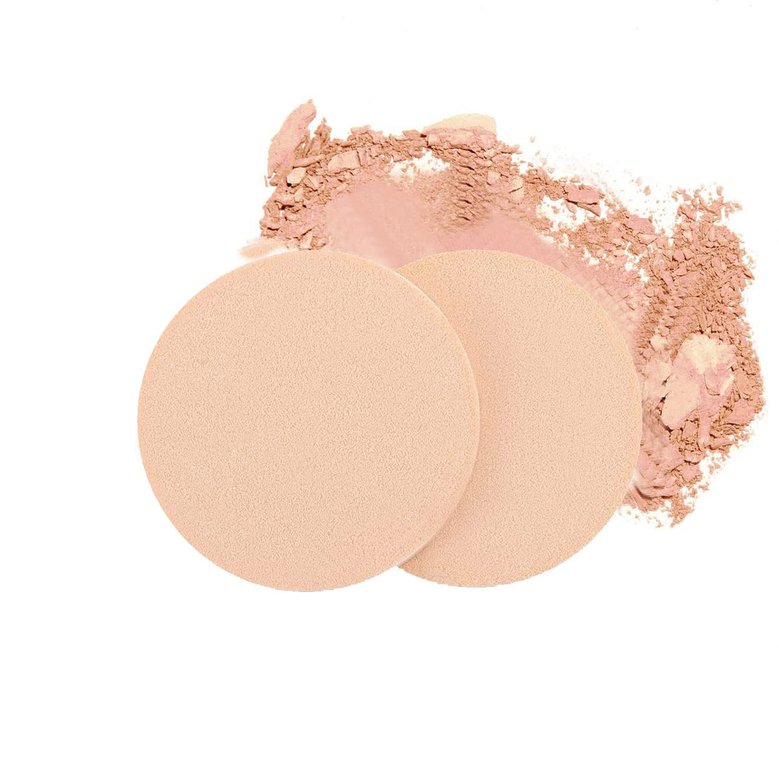 Anleolife round sponges foundation blender facial powder puff makeup blush applicators 6bags,36pcs(6pcs/bag)