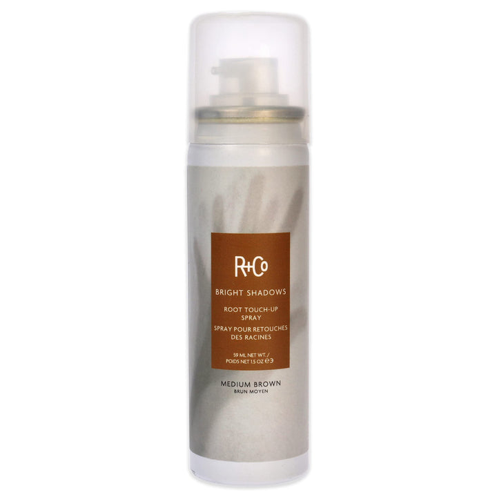 R+Co Bright Shadows Root Touch-Up Spray - Medium Brown, 1.5 oz.