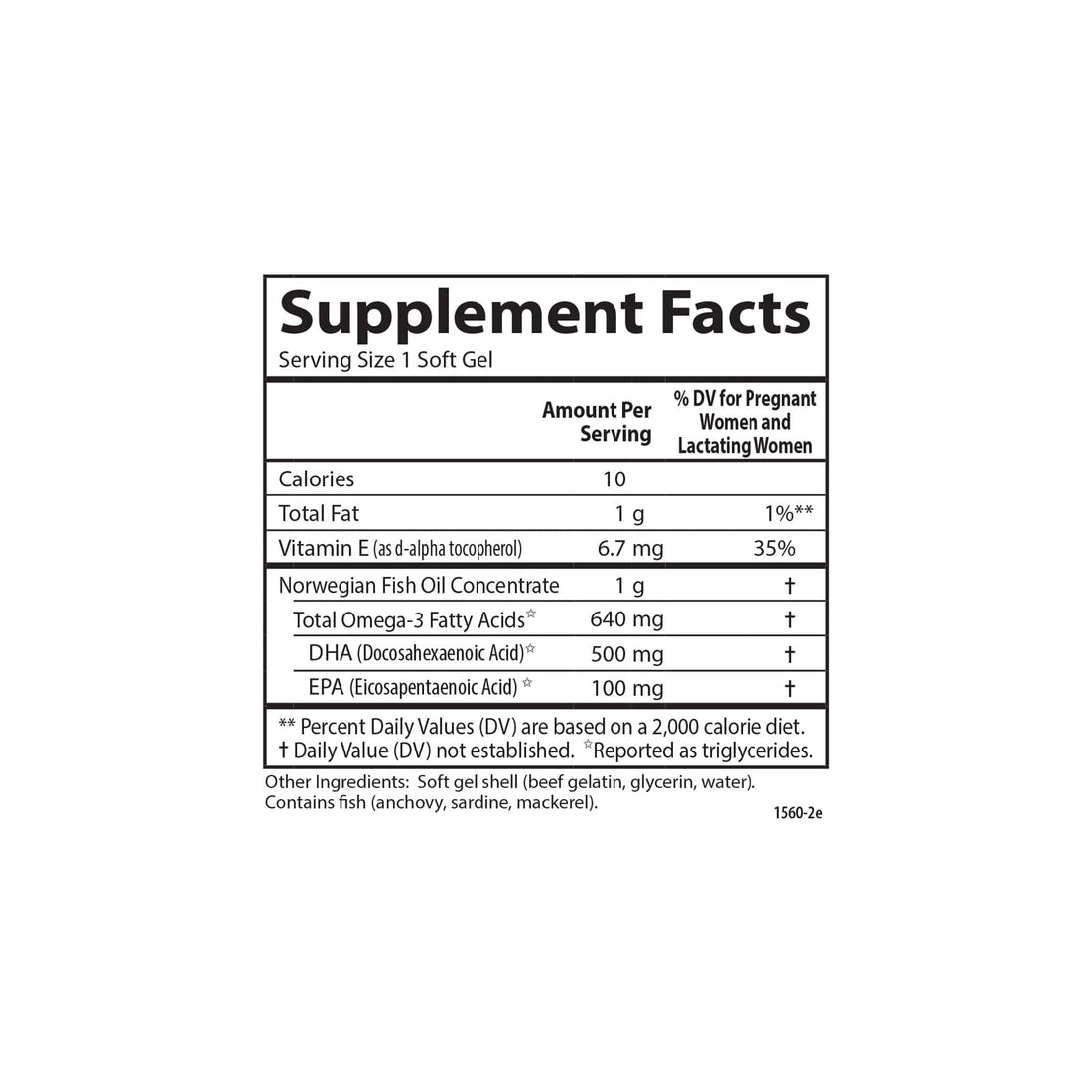 Carlson - Mother's DHA, 500 mg DHA, Prenatal Support, Fetal Development & Immune Health, 60 Softgels