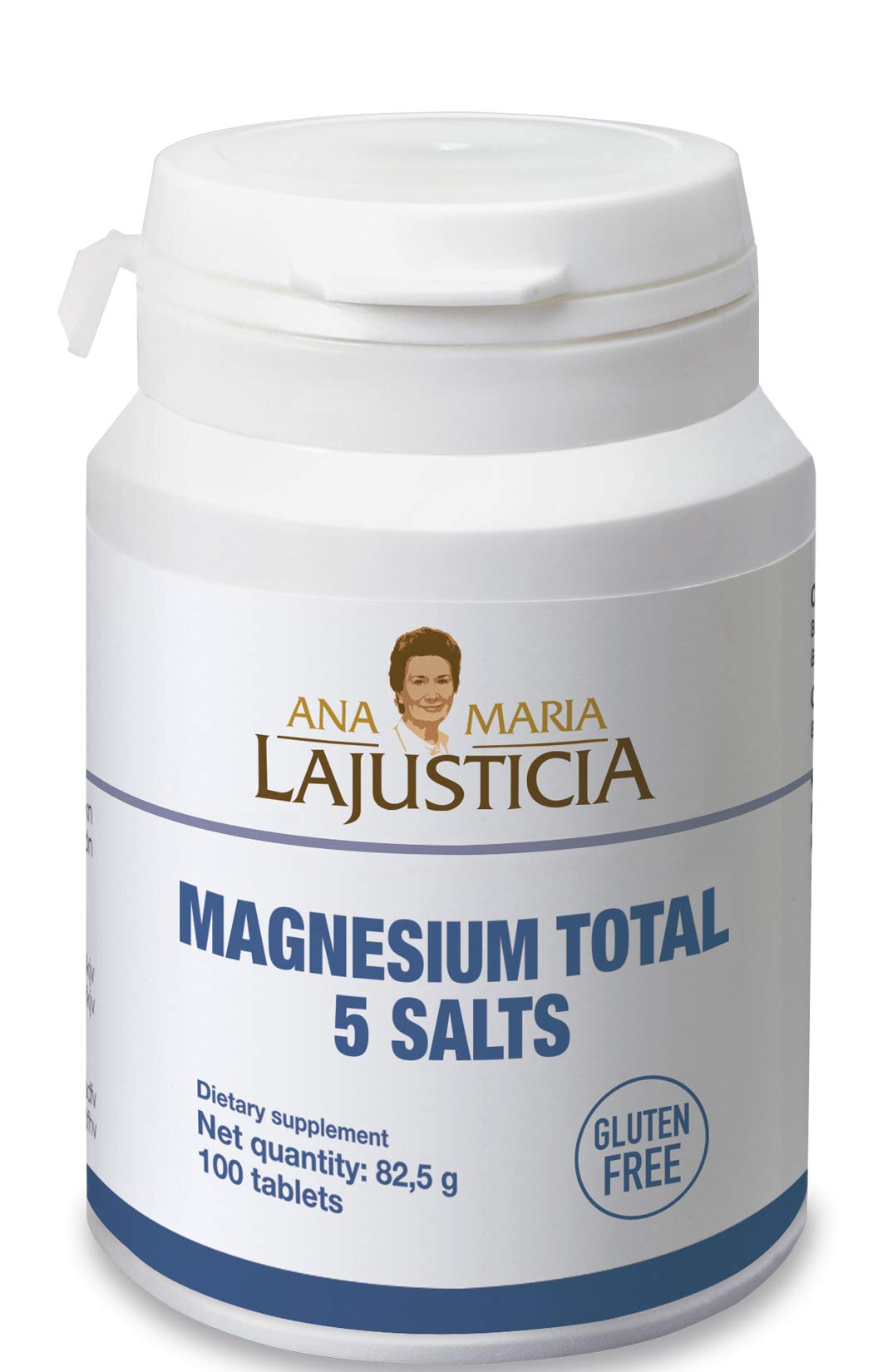 ANA Maria LAJUSTICIA Magnesium Total 5 Salts 100 Tablets, Supports Energy Metabolism, Normal Protein Synthesis, Psychological Function.
