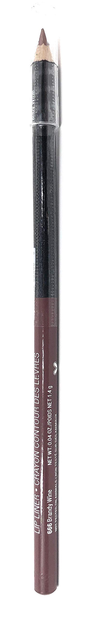 Wet n Wild Color Icon Lip Liner Pencil, Brandy Wine [666] 0.04 oz (Pack of 2)