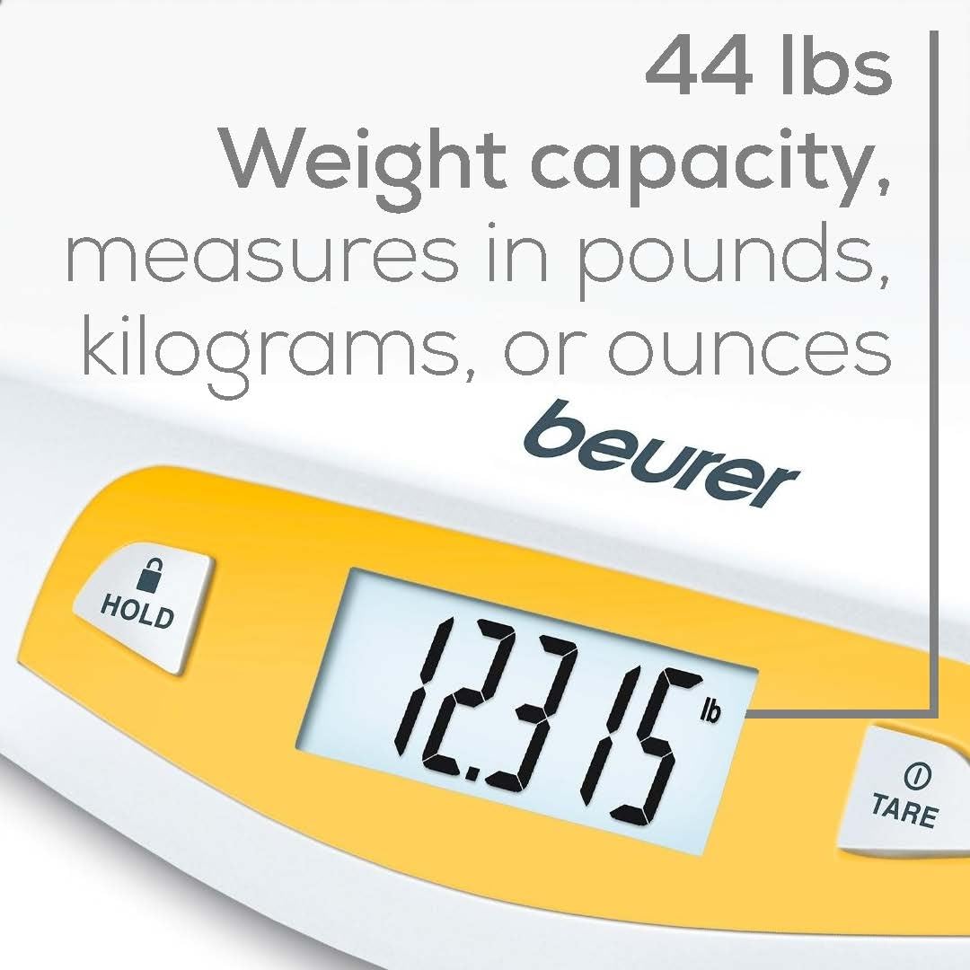 Beurer Digital Bathroom Scale With Reliable German Technology (Baby Scale - BY80)
