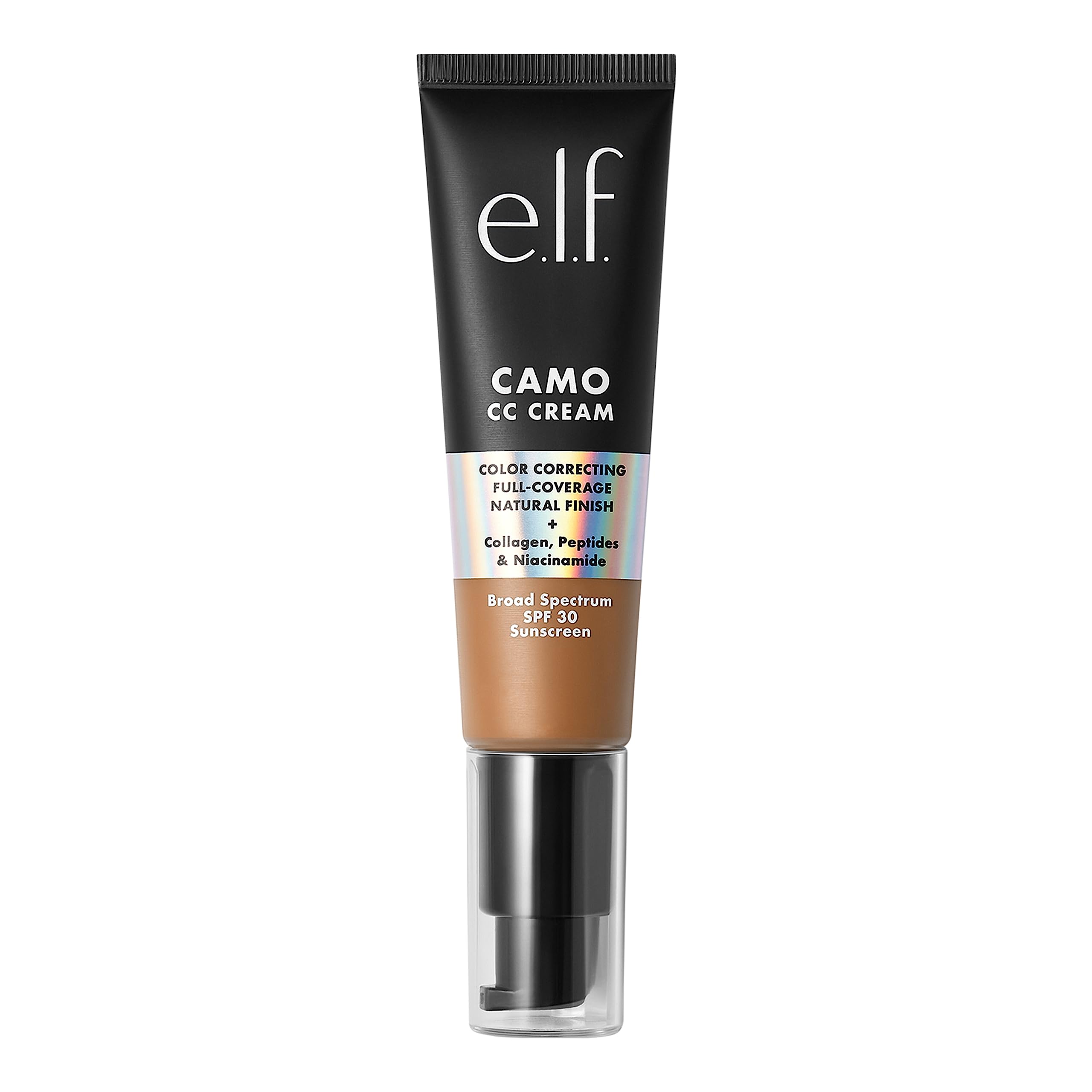 e.l.f. Camo CC Cream | Color Correcting Full Coverage Foundation with SPF 30 | Deep 510 C | 1.05 Oz (30g)