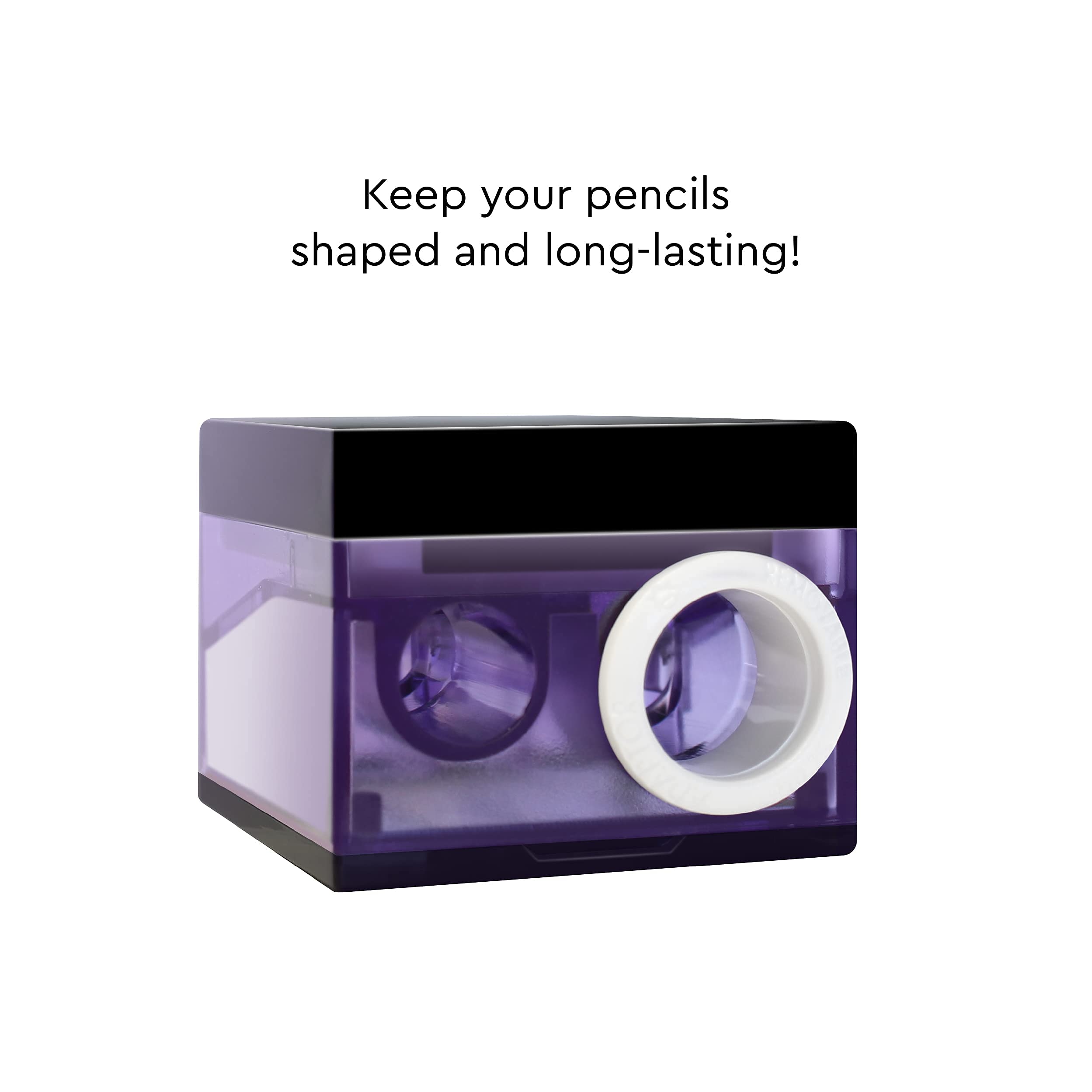 Kokie Makeup Pencil Sharpener for Lip, Eyebrow, and Eyeliner Pencil, Made in German Stainless Steel Blade, Size-Adjusting Adapter, Cleaning Stick