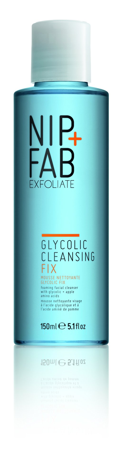 Nip + Fab Glycolic Acid Fix Foaming Cleanser for Face with Olive Oil, Exfoliating Resurfacing AHA Facial Cleansing Foam Wash for Exfoliation Even Tone Brighten Skin, Fine Lines and Wrinkles