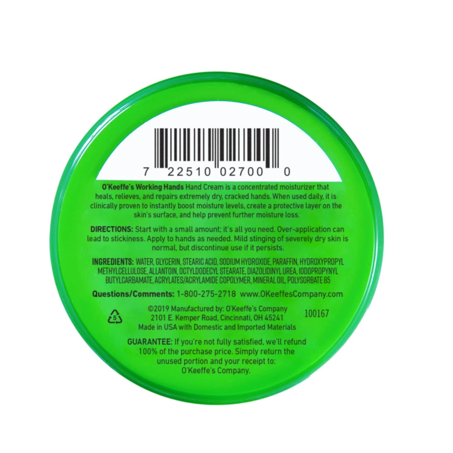 O Keeffe S Wrkng Hnds Jar Size 2.7Z O Keeffe S Working Hands Jar 2.7Z