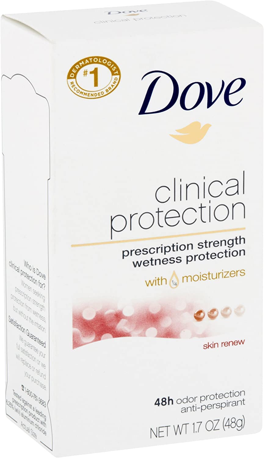 Dove Clinical Protection Antiperspirant & Deodorant, Skin Renew 1.7 oz (Pack of 4)