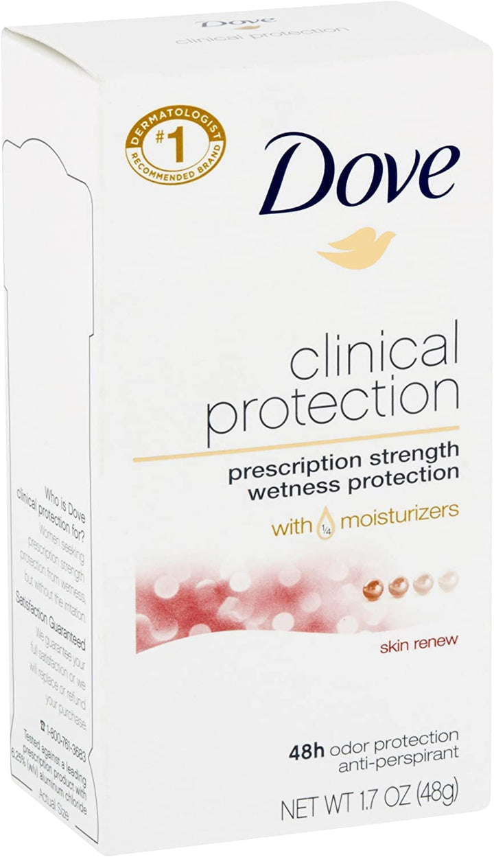 Dove Clinical Protection Antiperspirant & Deodorant, Skin Renew 1.7 oz (Pack of 4)