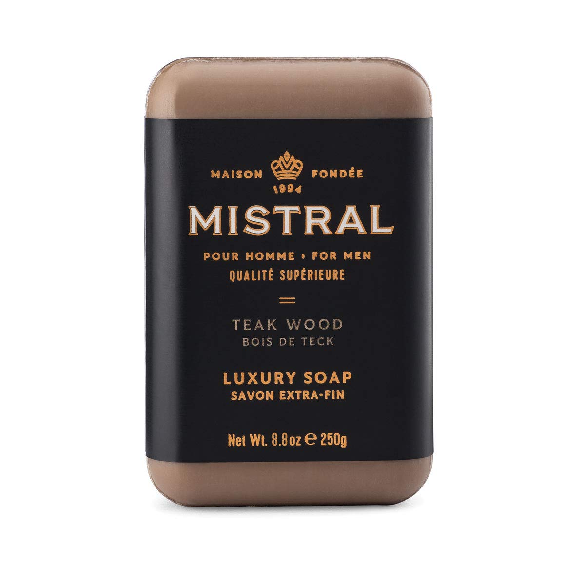 Mistral Bar Soap Organic, Teak Wood, Large Bar