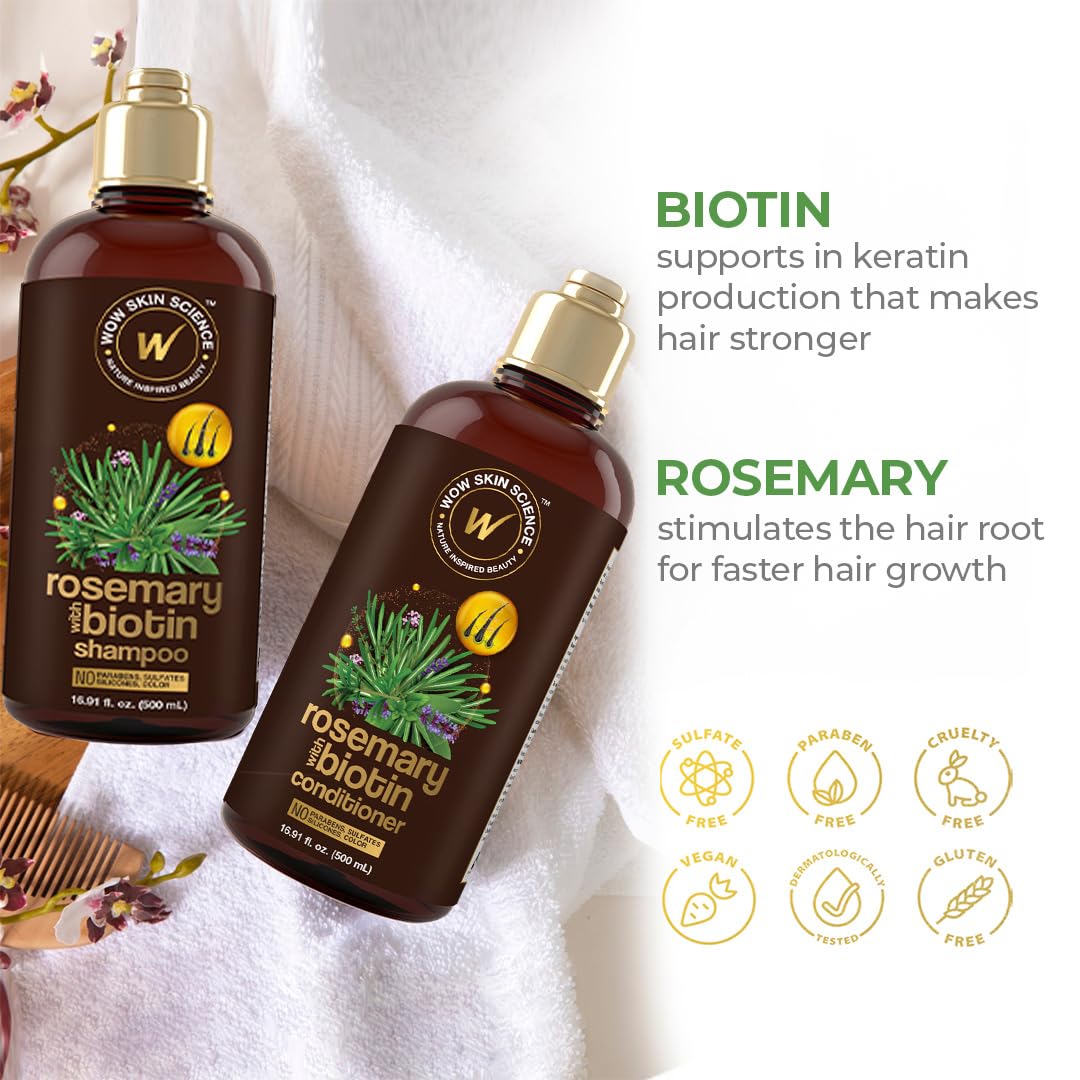 WOW Skin Science Rosemary with Biotin Shampoo & Conditioner Duo 16.9 oz