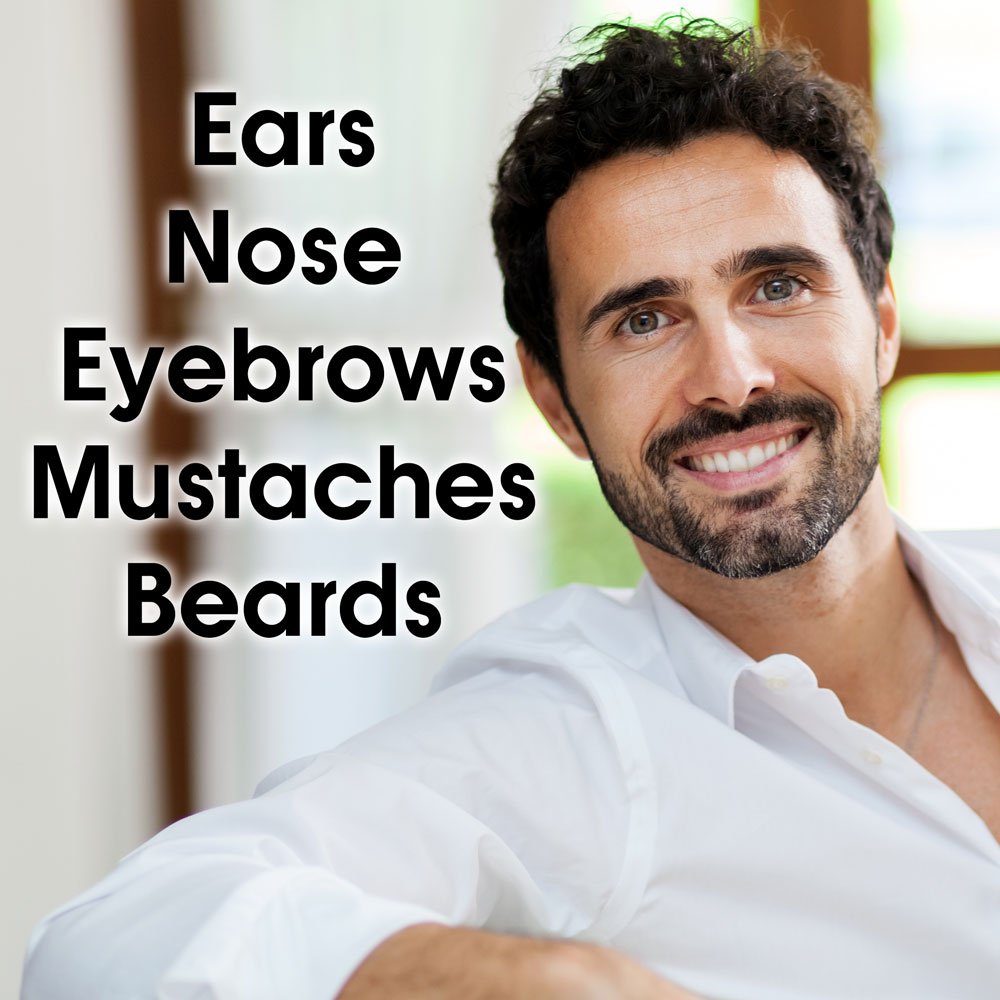 effenfine Facial Hair Scissors for Nose and Ear Hair Trimming - Trim Mustache, Beard and Eyebrows with our German Stainless Steel Scissors - Lifetime Guarantee