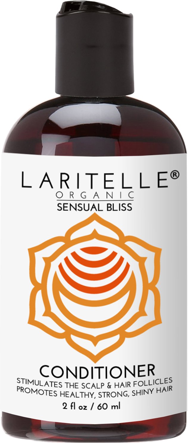 Laritelle Organic Travel Size Conditioner 2 oz | Hair Loss Prevention, Anti-Breakage, Split Ends Treatment | Argan Oil, Rosemary & Palmarosa | NO GMO, Sulfates, Alcohol, Parabens, Phthalates | GF