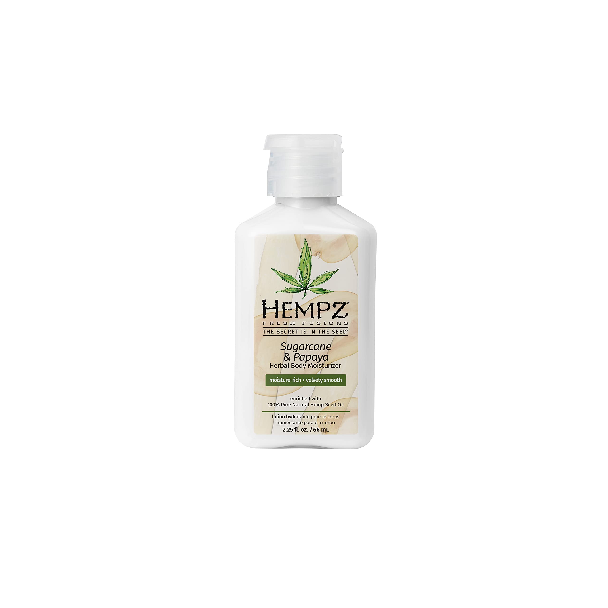 Hempz Herbal Body Moisturizer, Sugarcane & Papaya, 2.25 Ounce