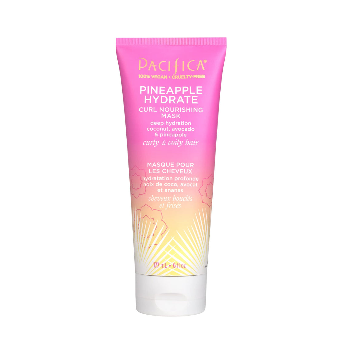 Pacifica Beauty Pineapple Hydrate Curl Nourishing Hair Mask, 6 Fluid Ounce