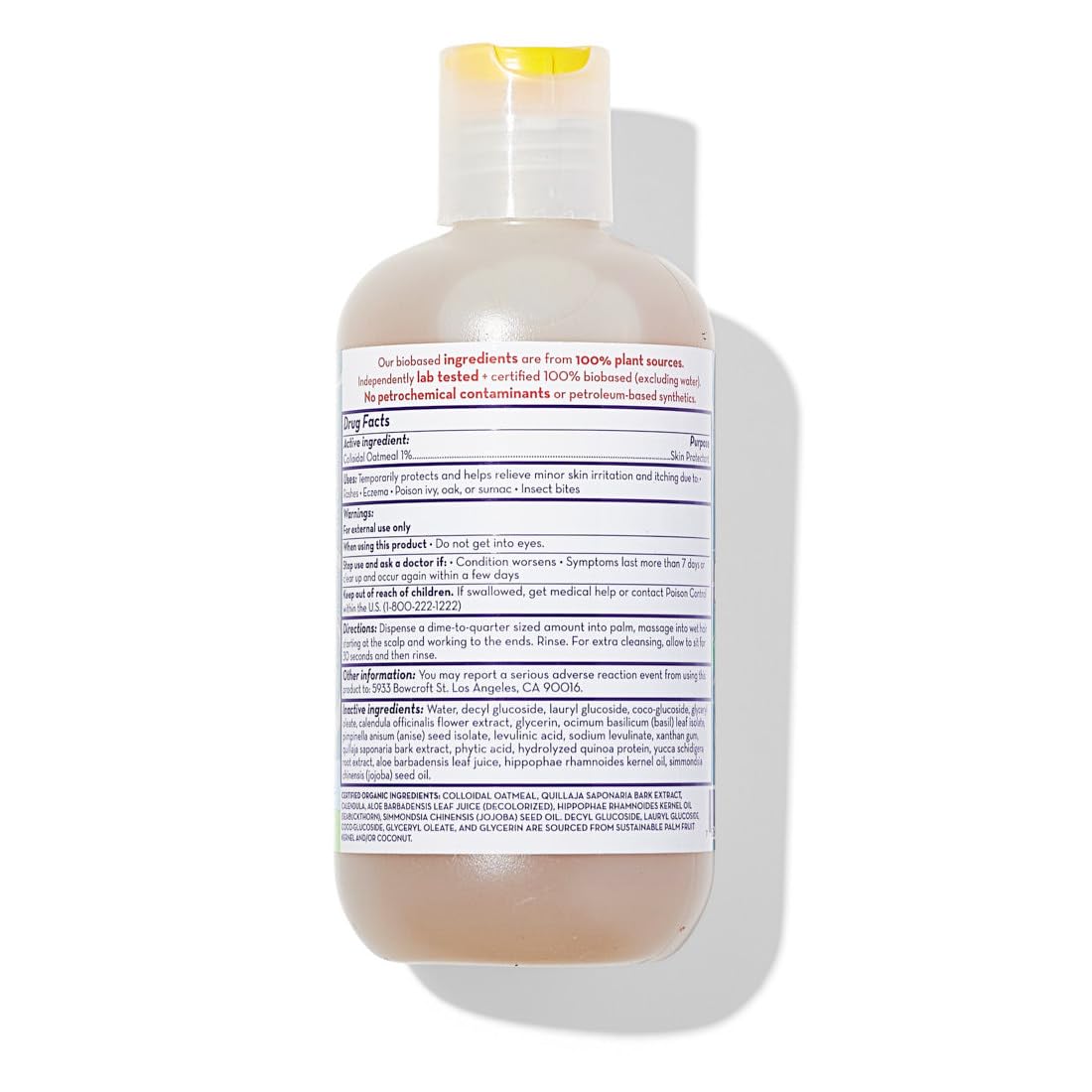 California Baby Eczema Unscented Shampoo & Body Wash | Soothes Irritation | 100% Plant-Based | Allergy-Friendly | Steroid-Free | 251 mL / 8.5 oz.