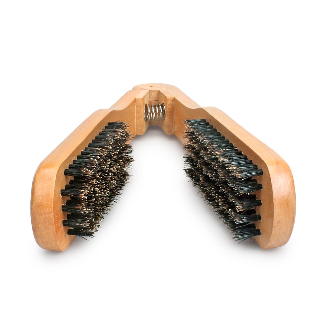 Amariver DIY Salon Hairdressing Hair Straightener Wooden Anti-static Dual-Brush Comb