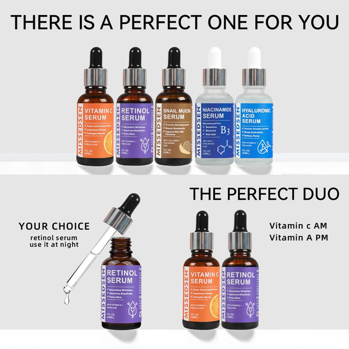 Retinol Serum for Face with Vitamin E & Squalane Nourishing and Moisturizing Firming Suitable For Liquid Late-night People Sensitive Skin1floz/30ml