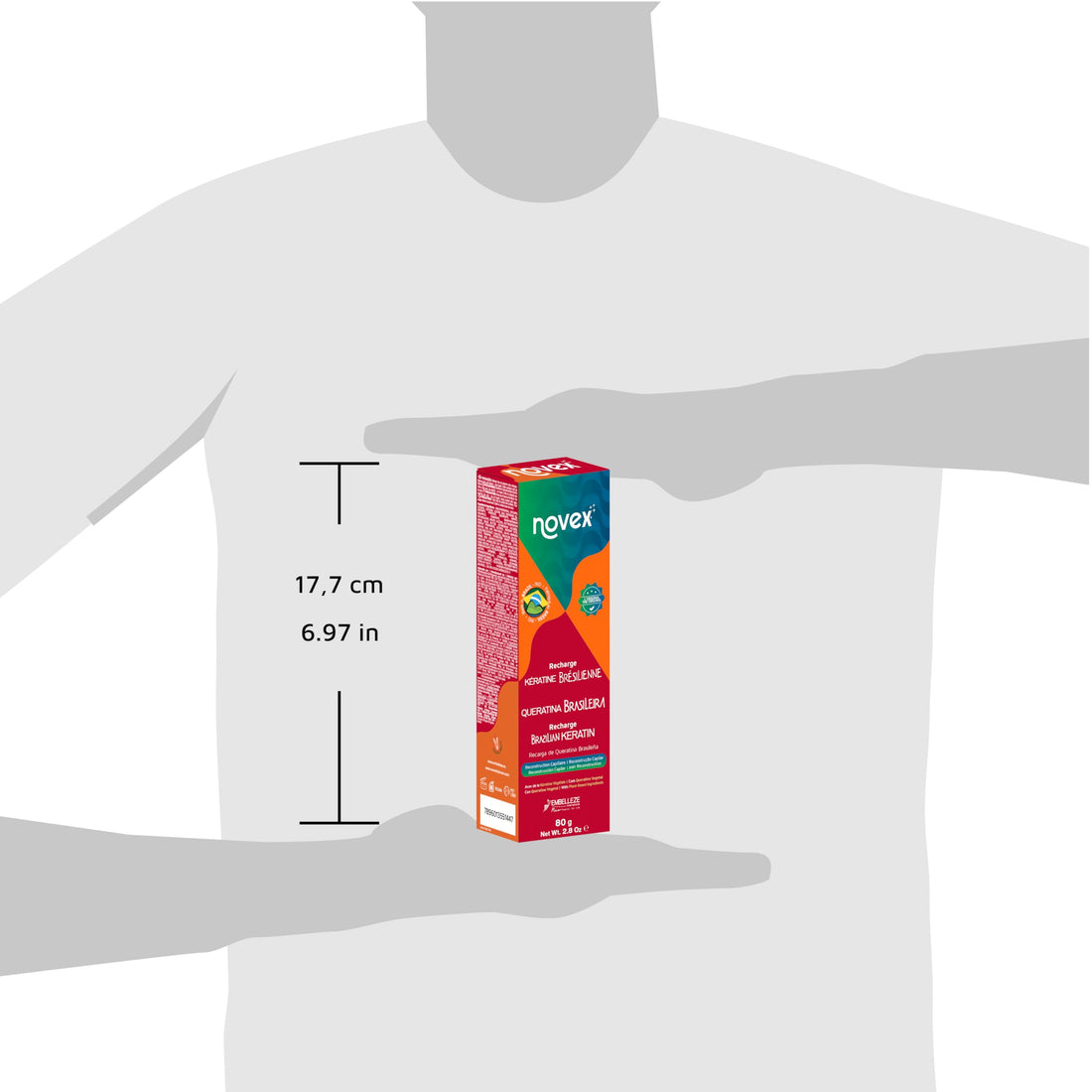 Novex Keratin Recharge Leave In Conditioner, Reconstructive Keratin, Frizz Control and Damage Repair, 2.8 Oz