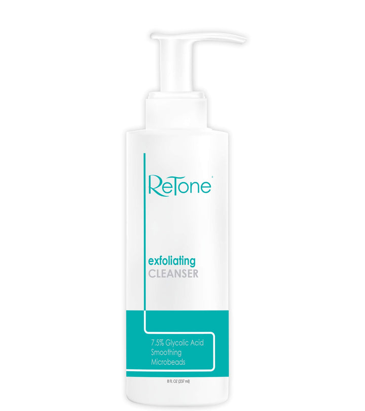 ReTone Exfoliating Body Wash: Keratosis Pilaris, Scars, Stretch Marks - Gentle Glycolic acid cleanser to exfoliate and soften rough, bumpy, and stubborn dry skin