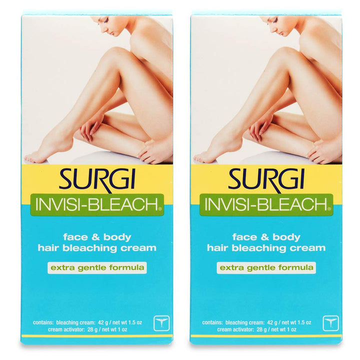 Surgi Invisi-Bleach 1.5 Ounce Face & Arms Hair Bleaching Cream (44ml) (2 Pack)