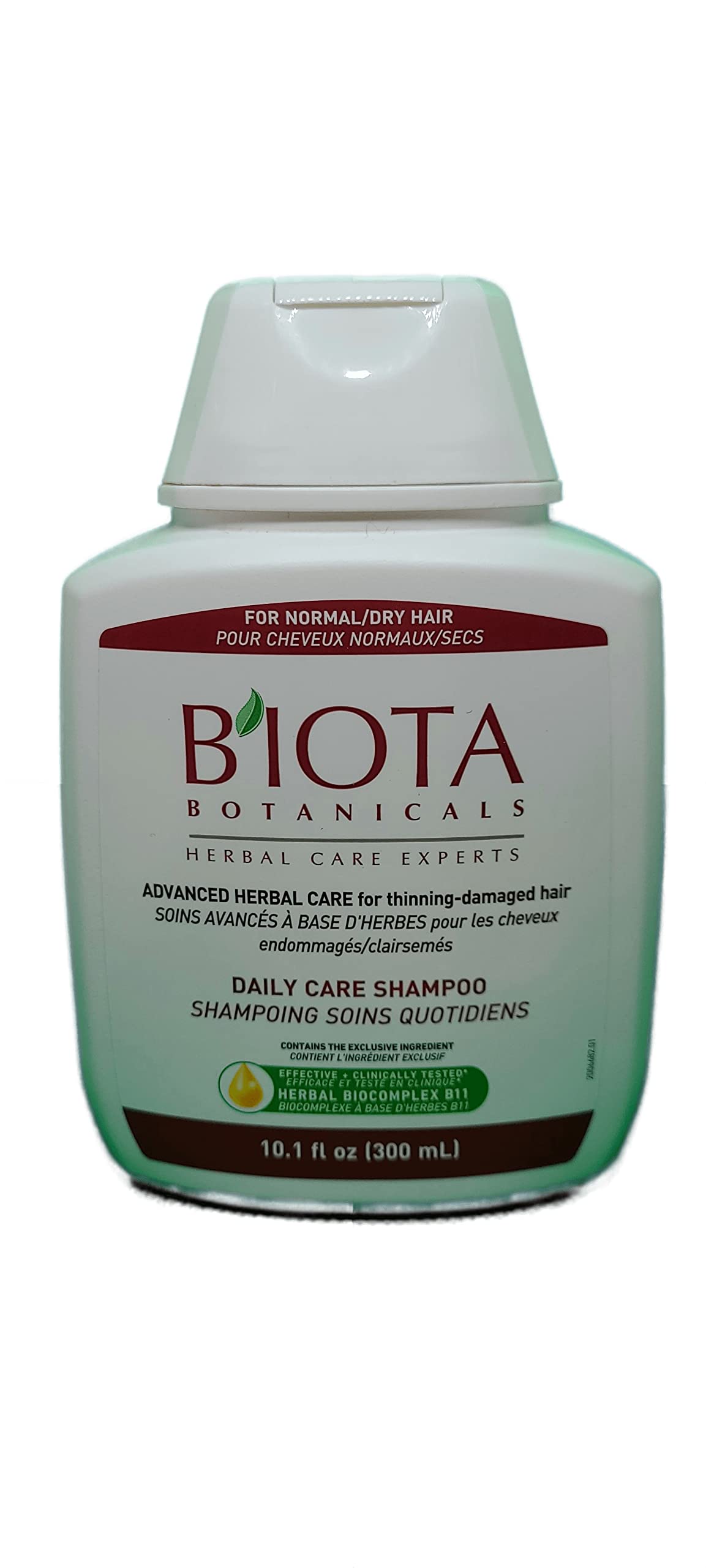 B'IOTA Botanicals Herbal Care Experts Daily Care Shampoo For Normal/Dry Thinning Hair, 10.1 OZ