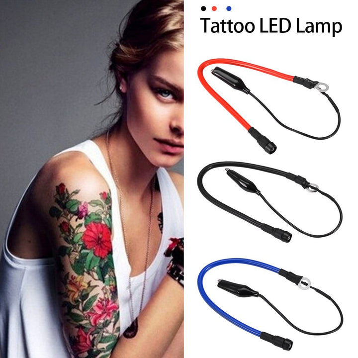 Flexible Tattoo Lighting, Rotekt 3pcs Adjustable Tattoo LED Lamp Light for Machine Gun Mounted Connectable Tattoo Machine Supplies Body Art Accessories