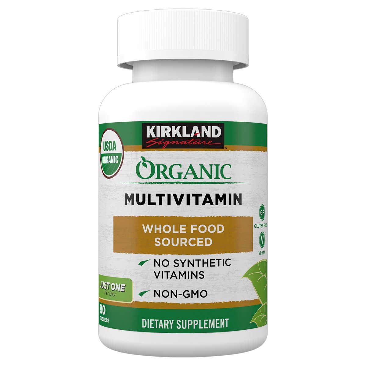 KIRKLAND Signature USDA Organic Multivitamin, 80 Coated Tablets