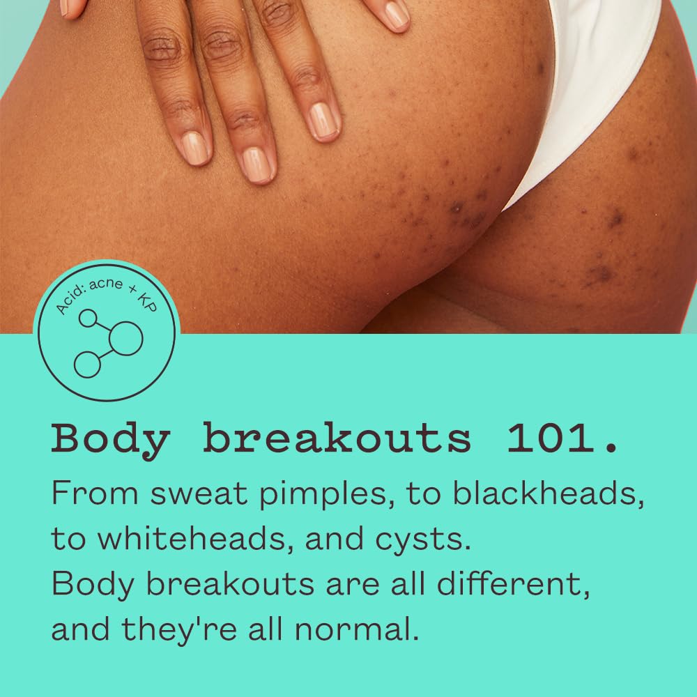 frank body Triple Acid Body Mist | Vegan, Cruelty Free AHA/BHA Treatment | Tackle KP & Body Breakouts with Glycolic Acid & Salicylic Acid | 3.38 fl oz / 100 mL