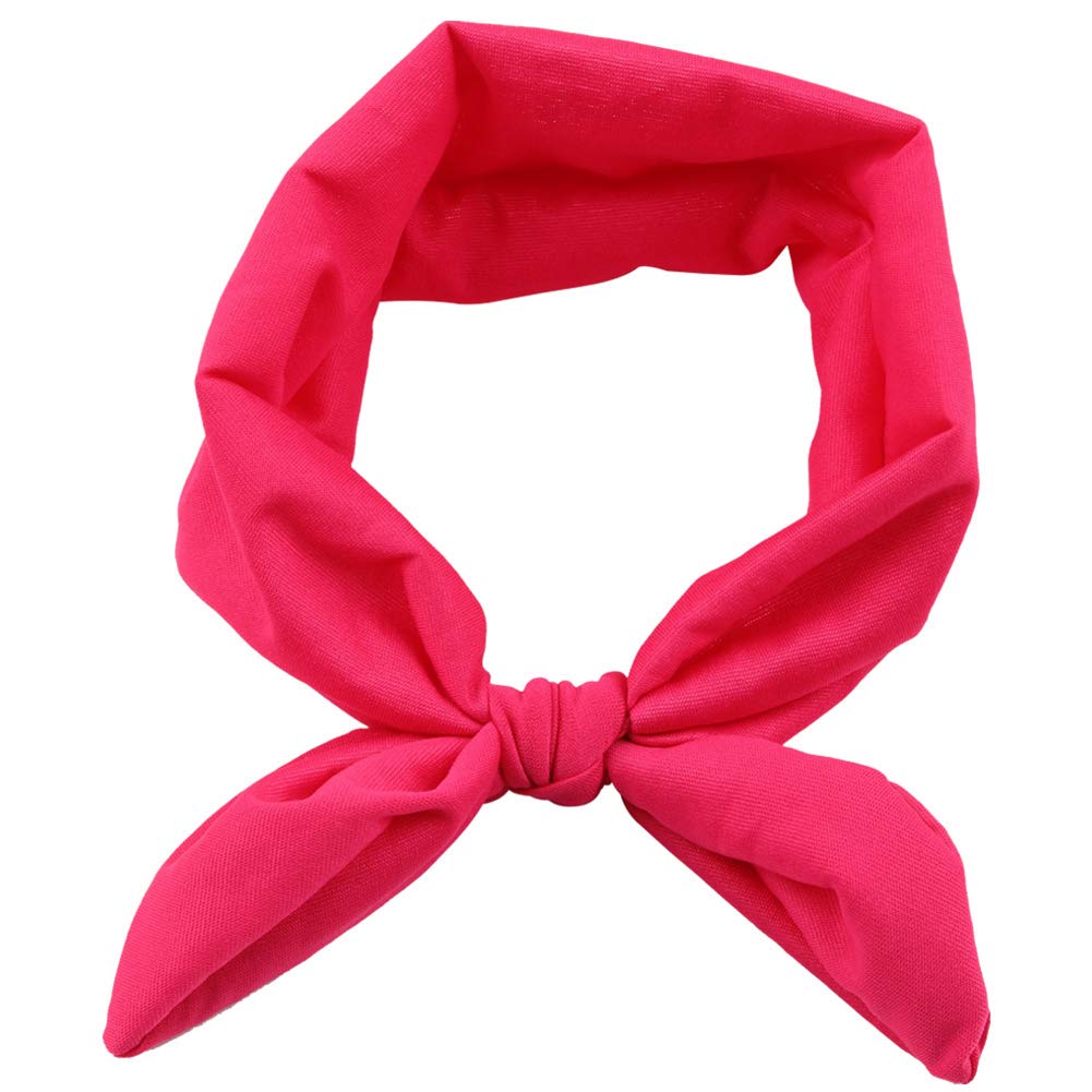 AKOAK 2 Pcs/Set Mother-daughter Matching Headband, Bow, Elastic Headband, Headband Accessories Family Headdress (Rose red)