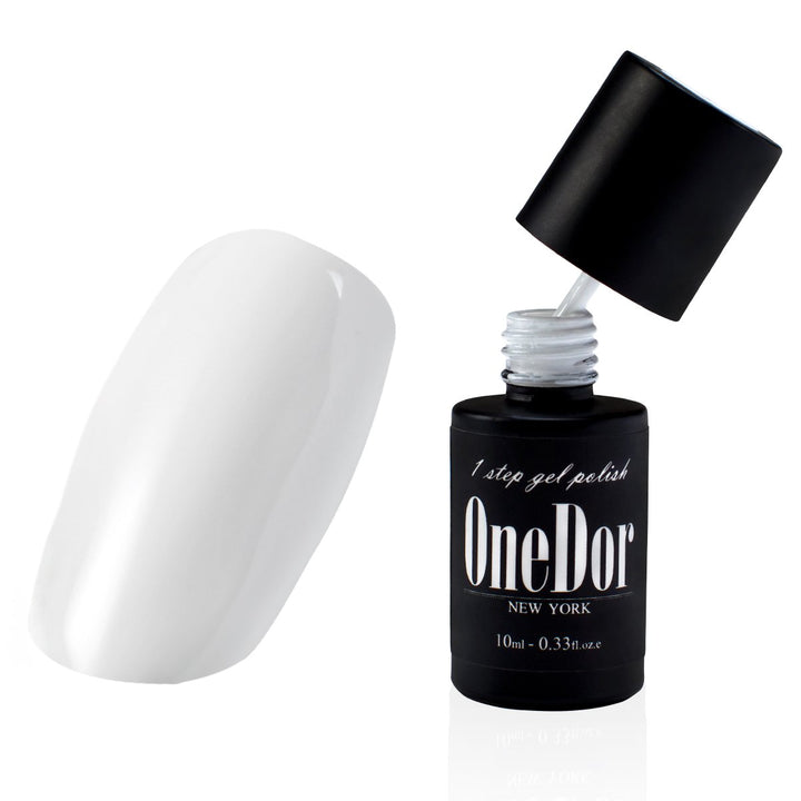 02-White : OneDor® One Step Gel Polish UV Led Cured Required Soak Off Nail Polish No Base or Top Coat Nail Need (02-White)