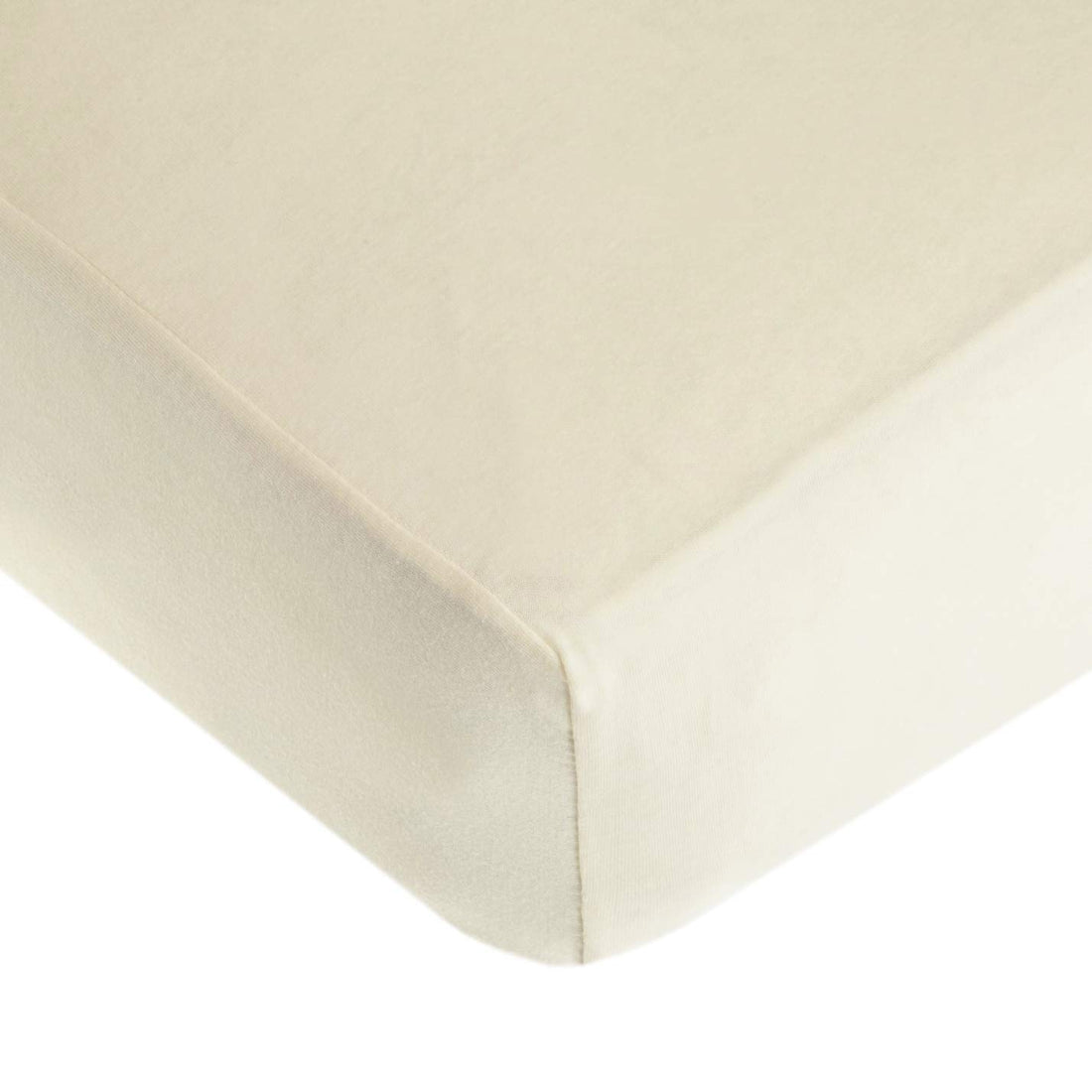 TL Care Fitted Crib Sheet 28 x 52, Soft Breathable Neutral 100% Cotton Jersey Sheet, Cream, for Boys and Girls, Fits Crib and Toddler Bed mattresses