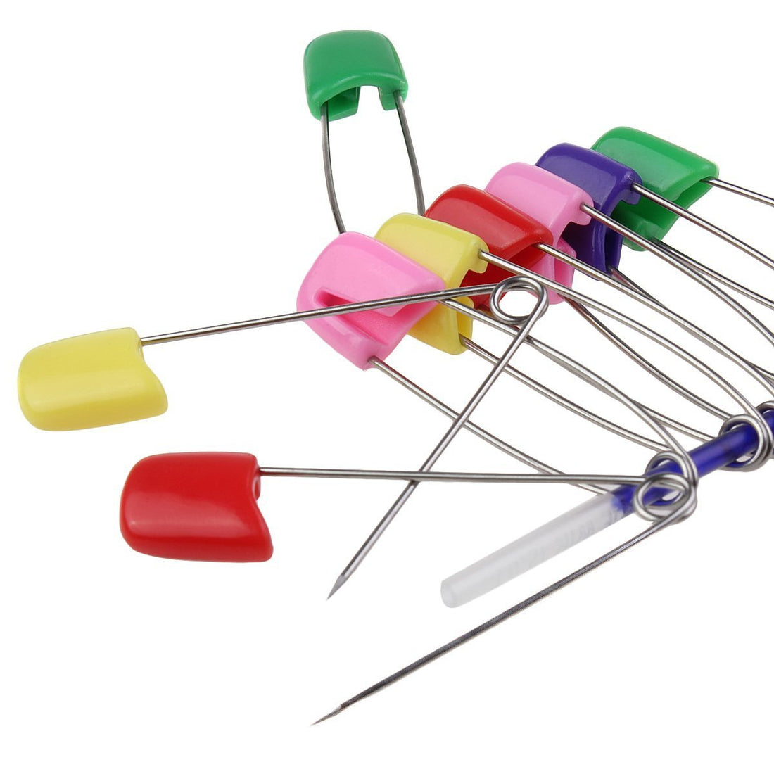 Baby Pins Nappy Pins Colored Safety Pins Child Infant Kids Locking Cloth Diaper Pins 50 Pcs