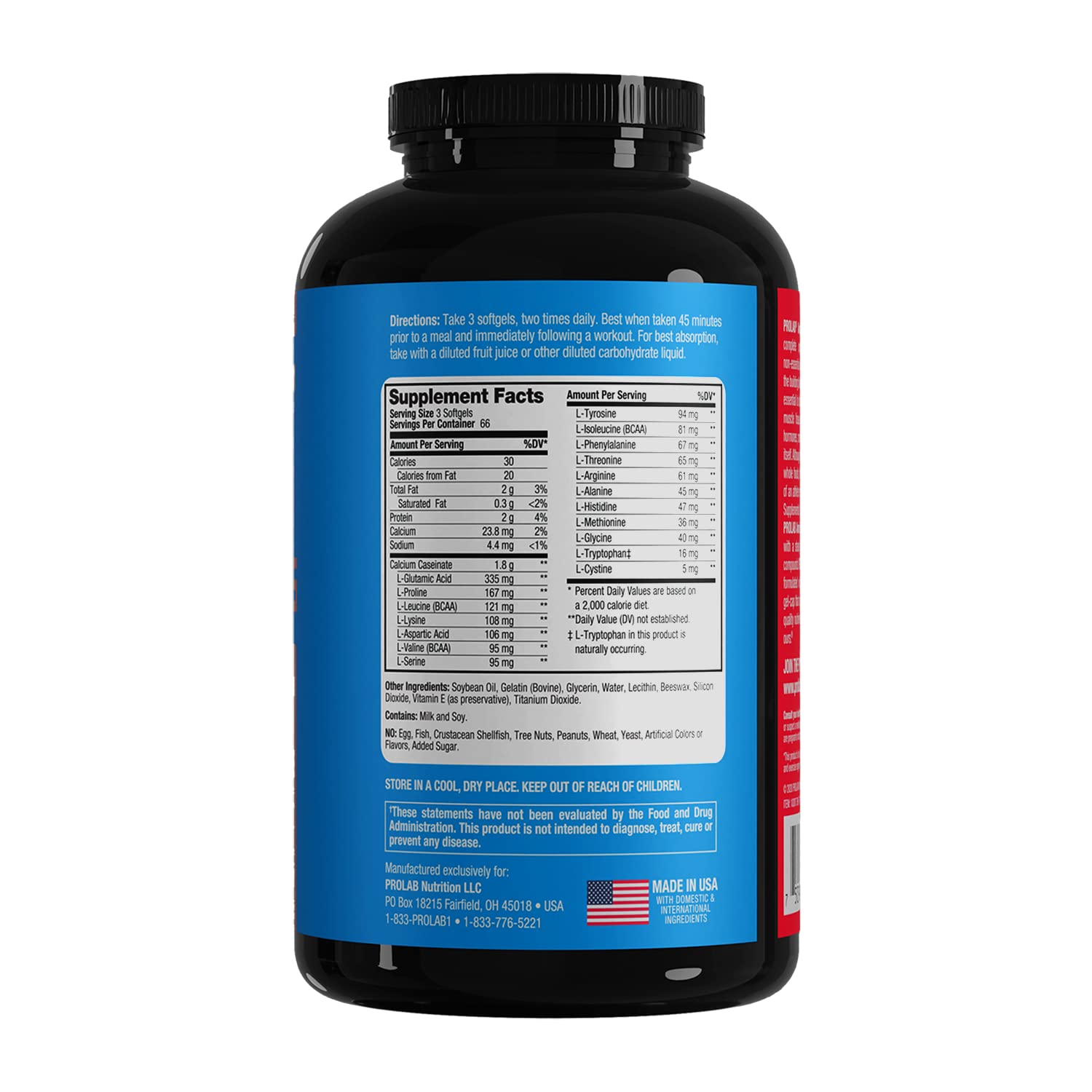 PROLAB Amino GEL-CAPS, 200-Count