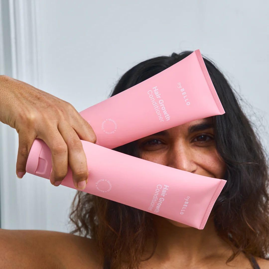 Trybello Hair Growth Conditioner | Deep Hydration & Strengthening for Thicker Hair | Aloe Vera, Turmeric, and Urucum Extract | Sulfate-Free, Vegan, Anti-Breakage Formula